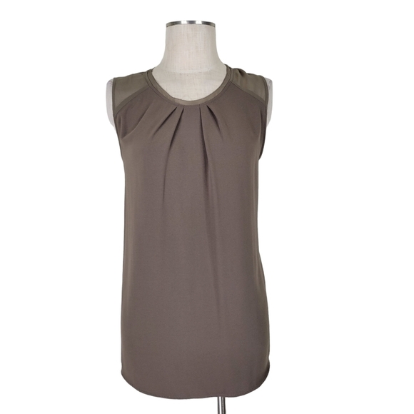 Soft Surroundings Tunic Tank Top Size L High Neck Pleated Lightweight Teagan - Picture 1 of 8